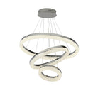 Searchlight Circle Led 3 Ring Ceiling Pendant, Chrome, Crushed Ice 9207-3Cc