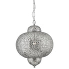 Searchlight Fretwork  - 1Lt Pendant, Shiny Nickel 9221-1Ss