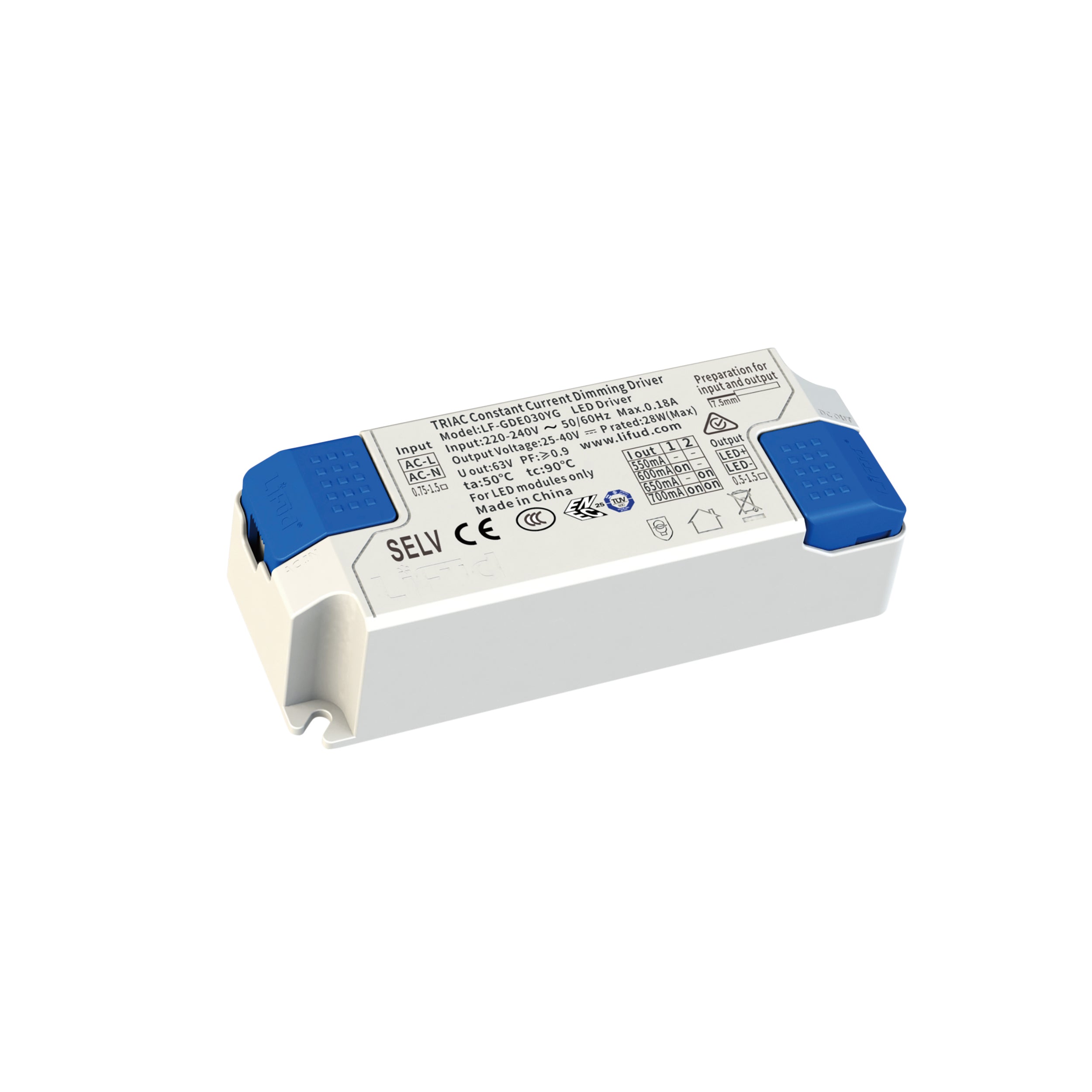 Saxby Lighting LED Driver Constant Current Dimmable 28W 550/600/650/700mA selectable 92723