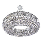 Searchlight Vesuvius -  Circular 10Lt Ceiling, Chrome With Clear Crystal Coffins Trim & Ball Drops 9392Cc