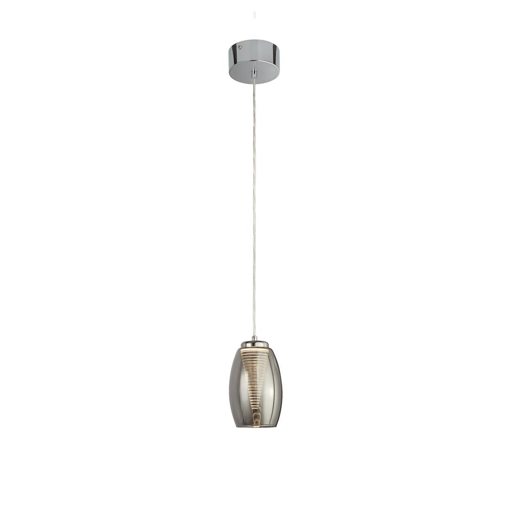 Searchlight Cyclone 1Lt Pendant With Smoked Glass 97291-1Sm