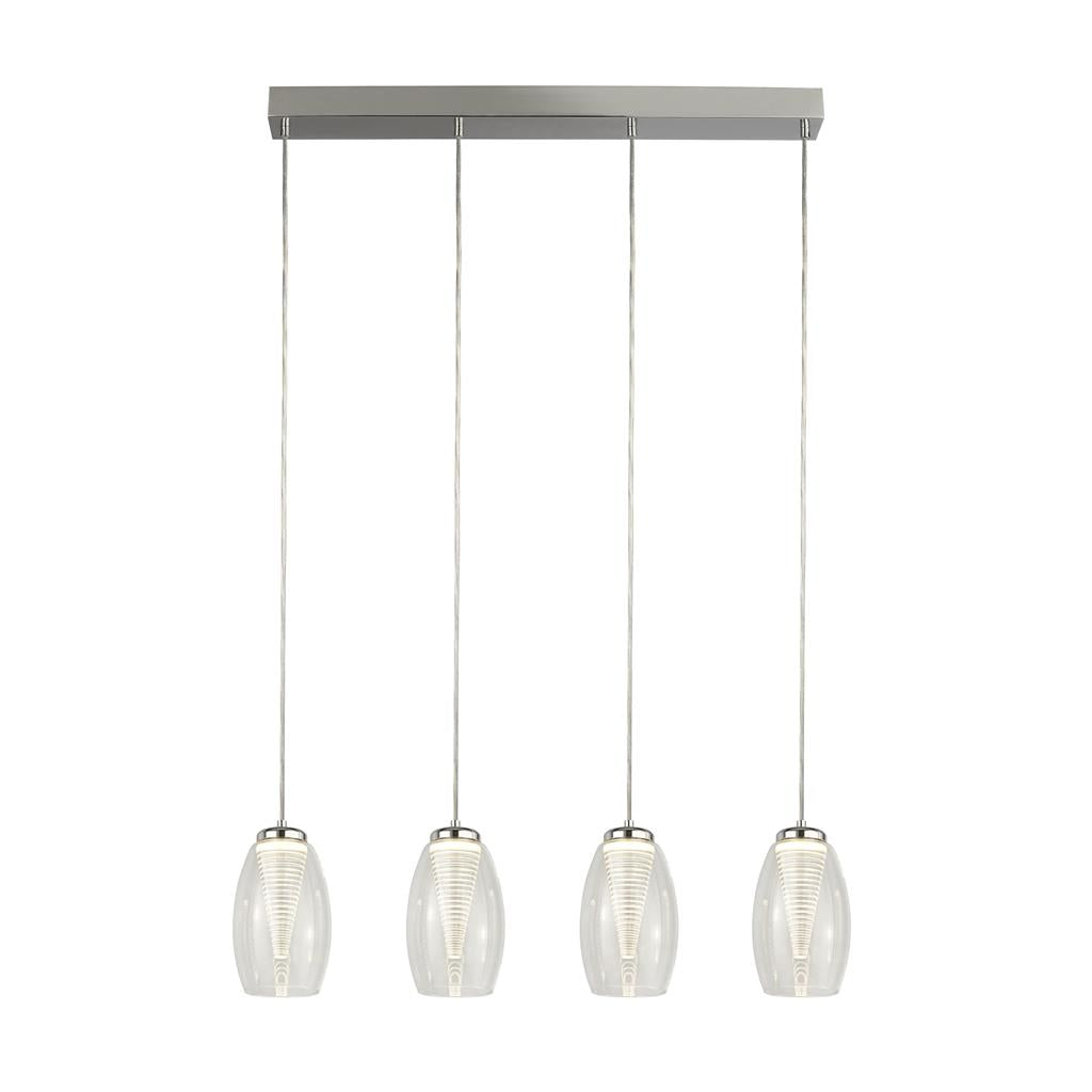 Searchlight Cyclone 4Lt Bar Pendant With Clear  Glass 97292-4Cl