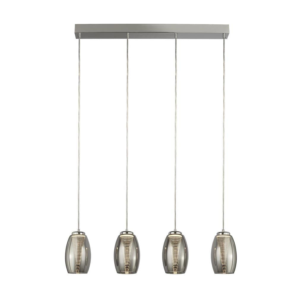Searchlight Cyclone 4Lt Bar Pendant With Smoked Glass 97292-4Sm