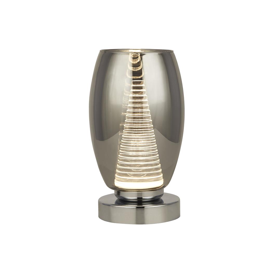 Searchlight Cyclone  1Lt Table Lamp With Smoked Glass 97293-1Sm
