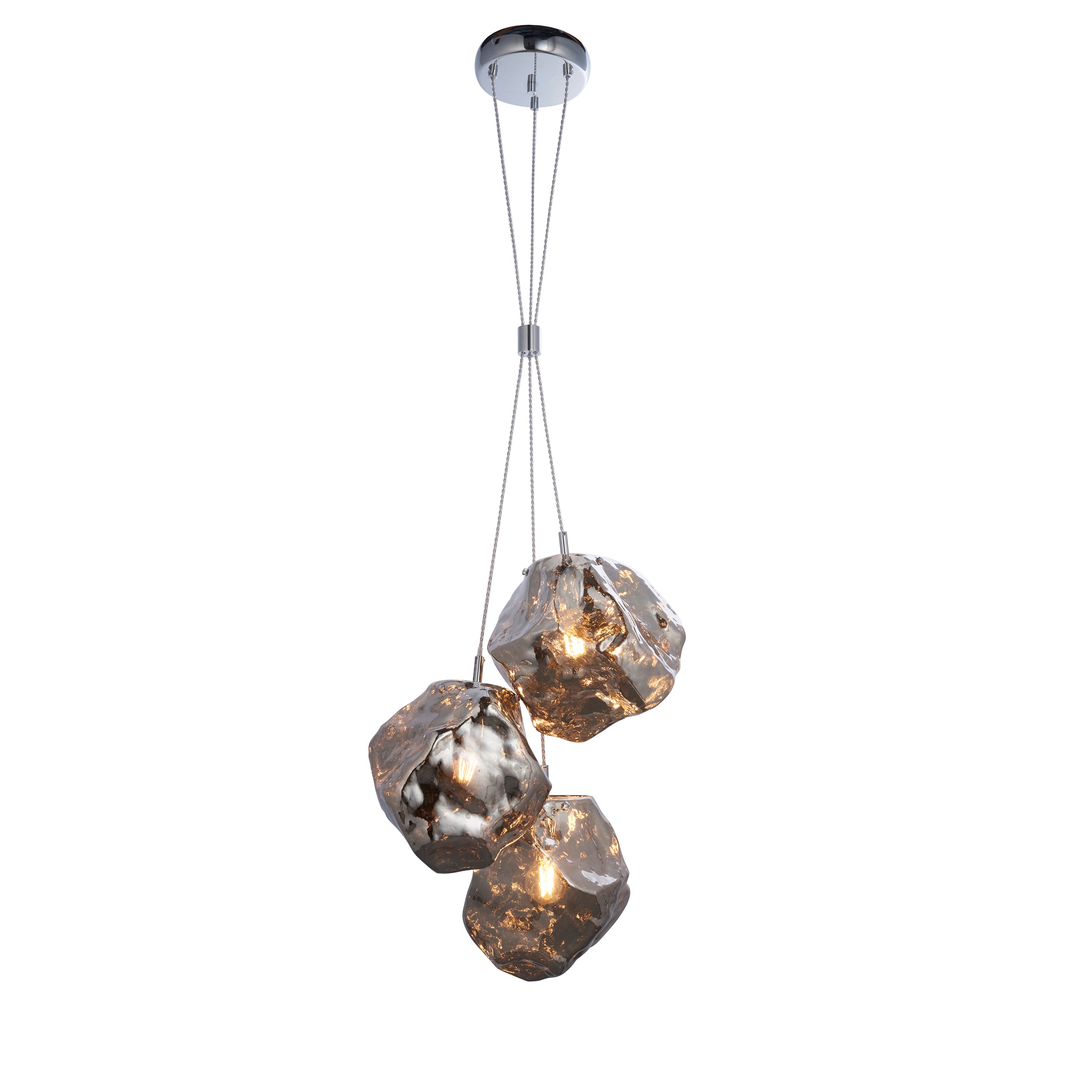 Endon Rock 3lt Pendant Light 97657