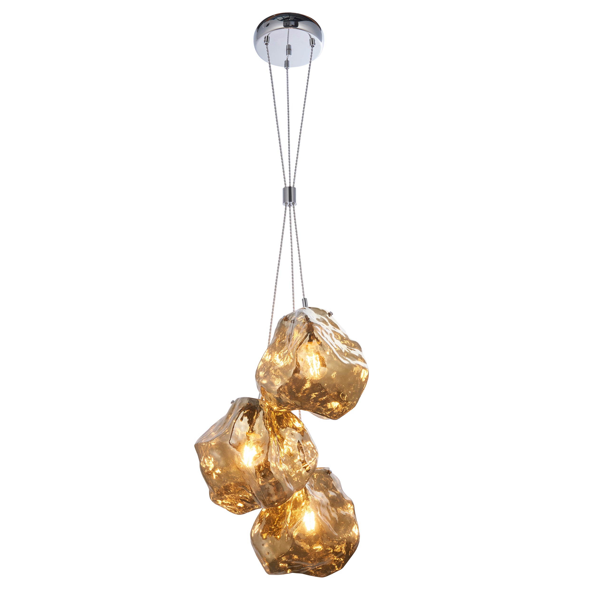 Endon Rock 3lt Pendant Light 97660