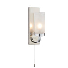 Lightologist Chrome plate & frosted glass Glass Wall Light WIN1392960