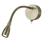 Searchlight Flexi Wall, Led Adjustable Wall Light -  Led Reading Light  - Antique Brass 9917Ab