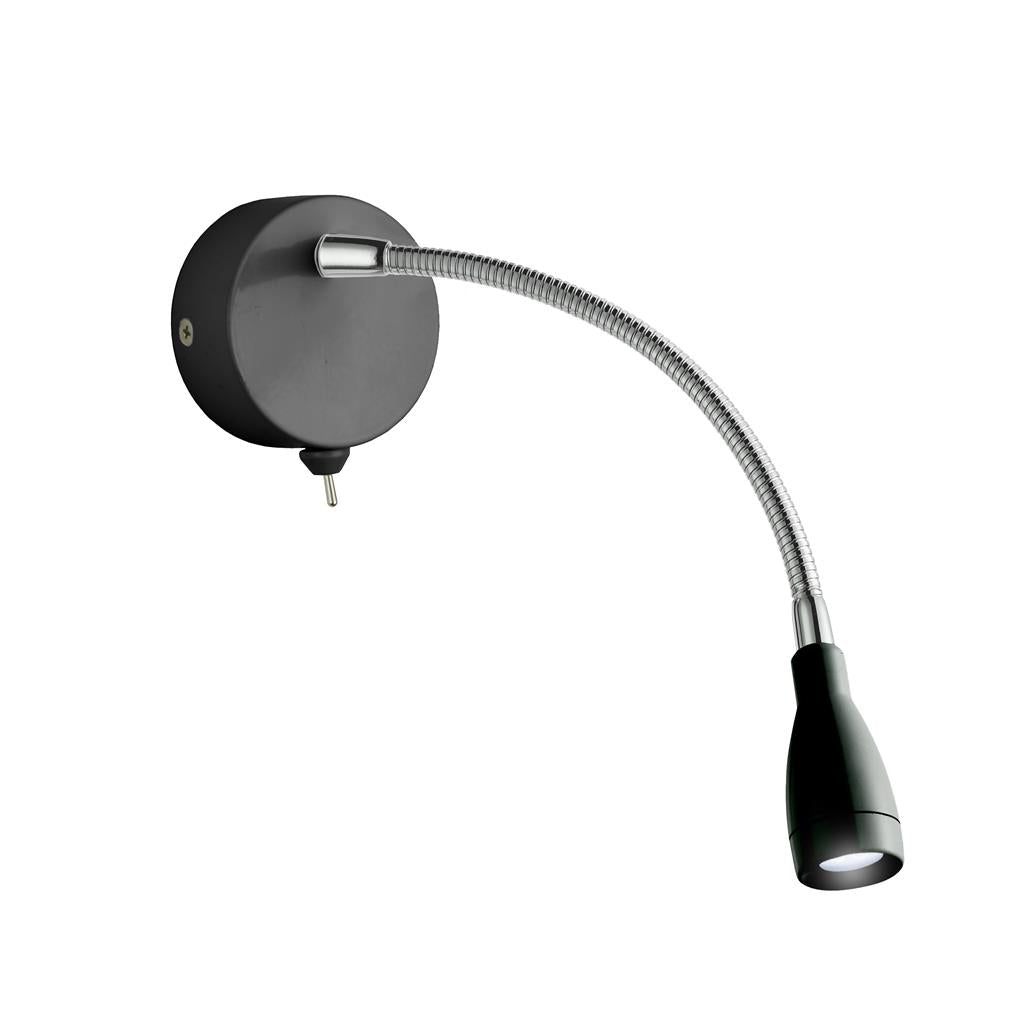 Searchlight Flexi Wall Led Adjustable Wall Light -  Led Reading Light  - Black 9917Bk