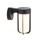 Lightologist Matt black finish & frosted glass Non automatic Wall Light WIN1394993