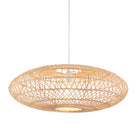 Lightologist Natural rattan & gloss white Single Pendant Light WIN1398476