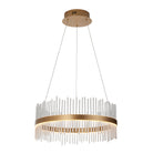 Lightologist Brushed gold plated finish & clear glass Single Pendant Light WIN13107671