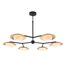 Lightologist Gold & dark bronze finish with opal glass Multi arm glass Semi flush Light WIN1392035