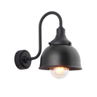 Lightologist Textured & matt black with clear glass Non automatic Wall Light WIN1395891