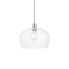 Lightologist Bright nickel plate & clear glass Single Pendant Light WIN13102677