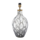 Lightologist Charcoal artisan glass & matt antique brass plate Base only Table Light WIN1391148