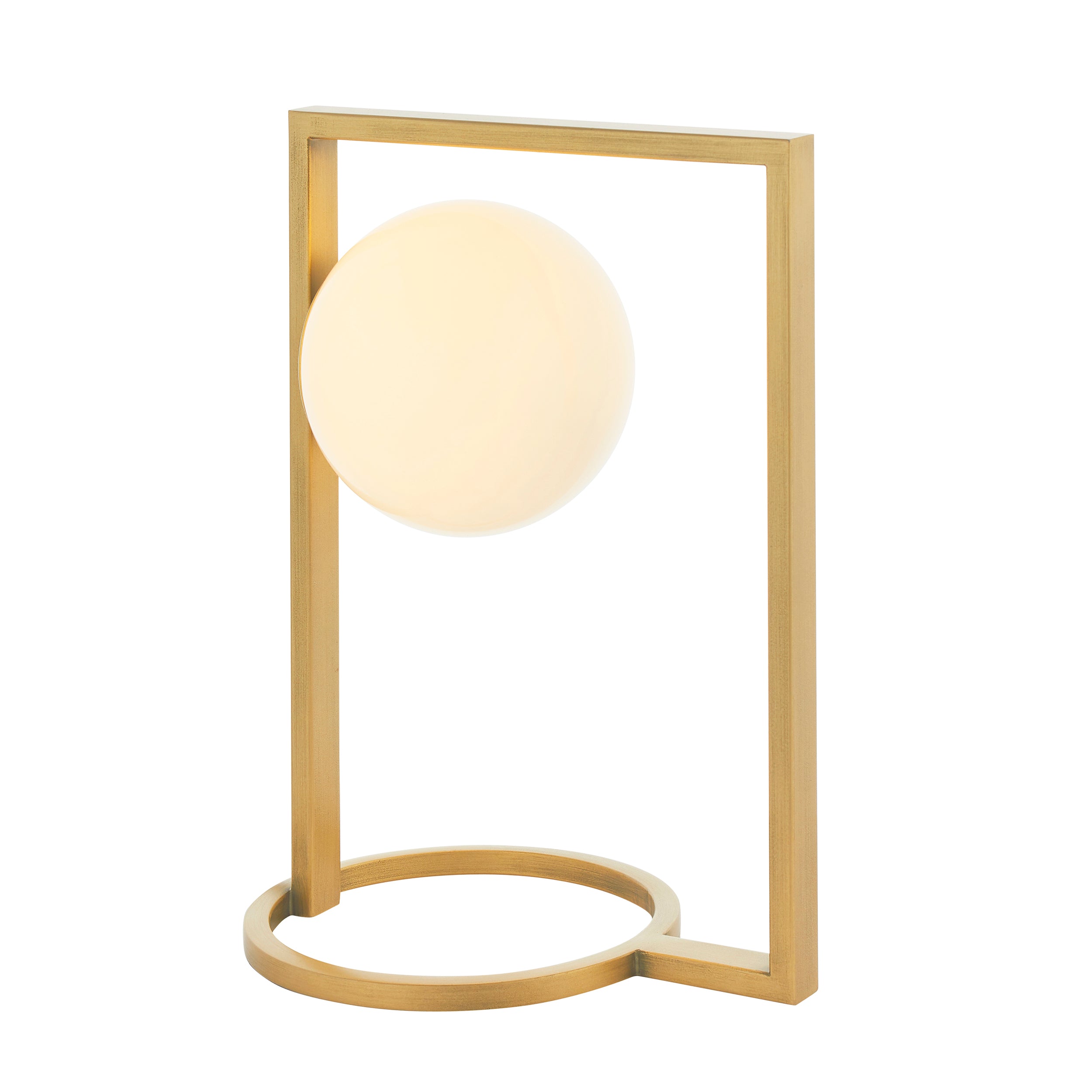 Lightologist Brushed gold finish & gloss opal glass Complete Table Light WIN1392493