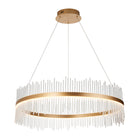 Lightologist Brushed gold plated finish & clear glass Single Pendant Light WIN13107672