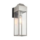 Lightologist Brushed silver finish, matt black & clear glass  Non automatic Wall Light WIN1395529