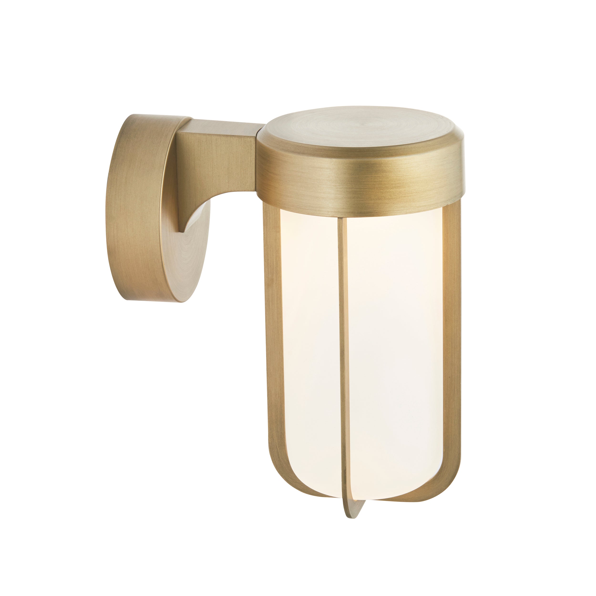 Lightologist Brushed gold finish & frosted glass Non automatic Wall Light WIN1394991