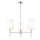 Lightologist Bright nickel plate & vintage white fabric Multi arm shade Pendant Light WIN1399455