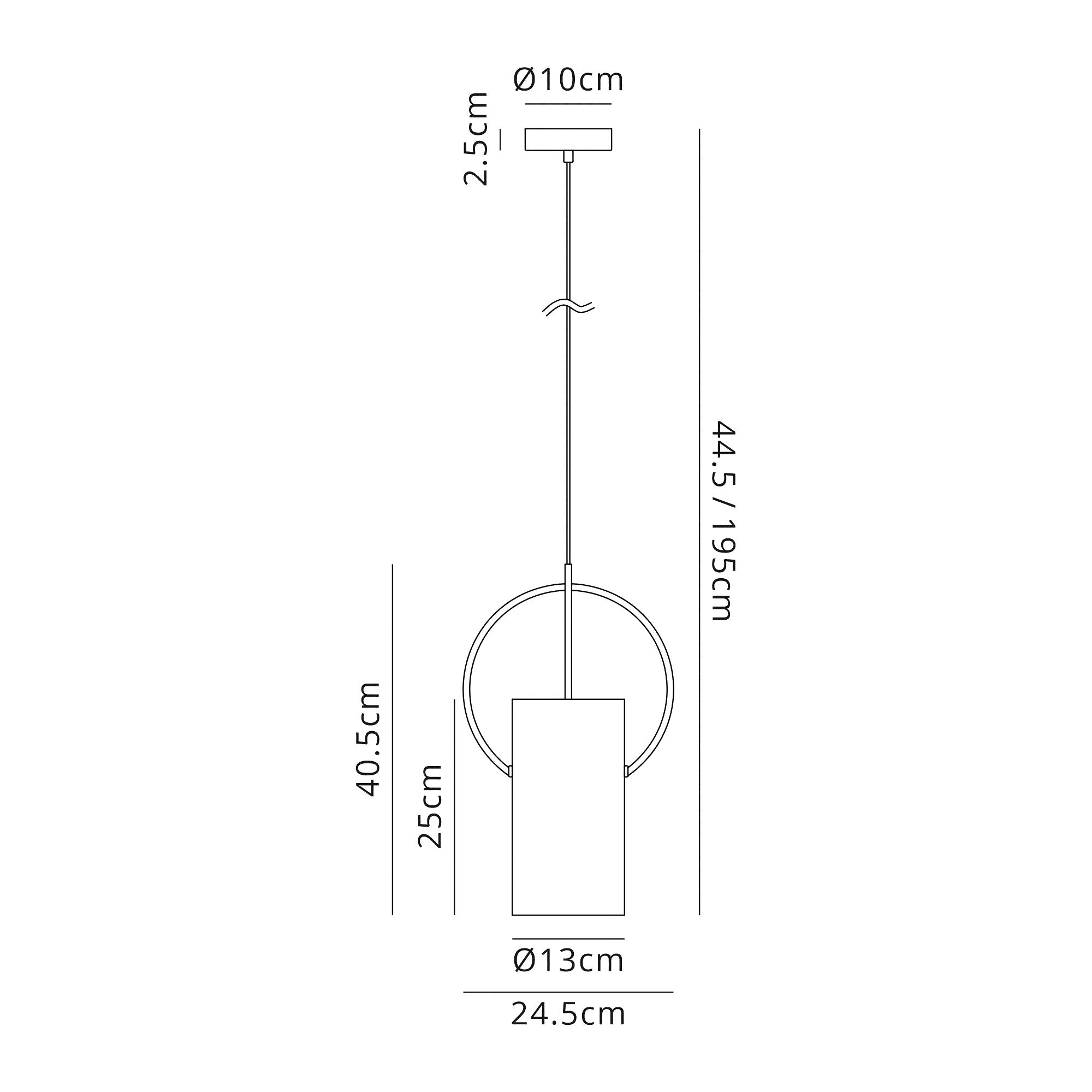 Akso Single Pendant, 1 x E27, Satin Nickel/Polished Chrome