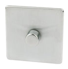 Crabtree Platinum Satin Chrome 1 Gang Dimmer Switch 400W 7400/D1SC