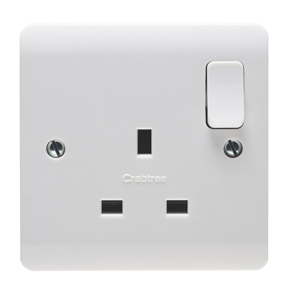 Crabtree Instinct 13A Dp 1G Switched Socket Dual Earth Cr1304/D