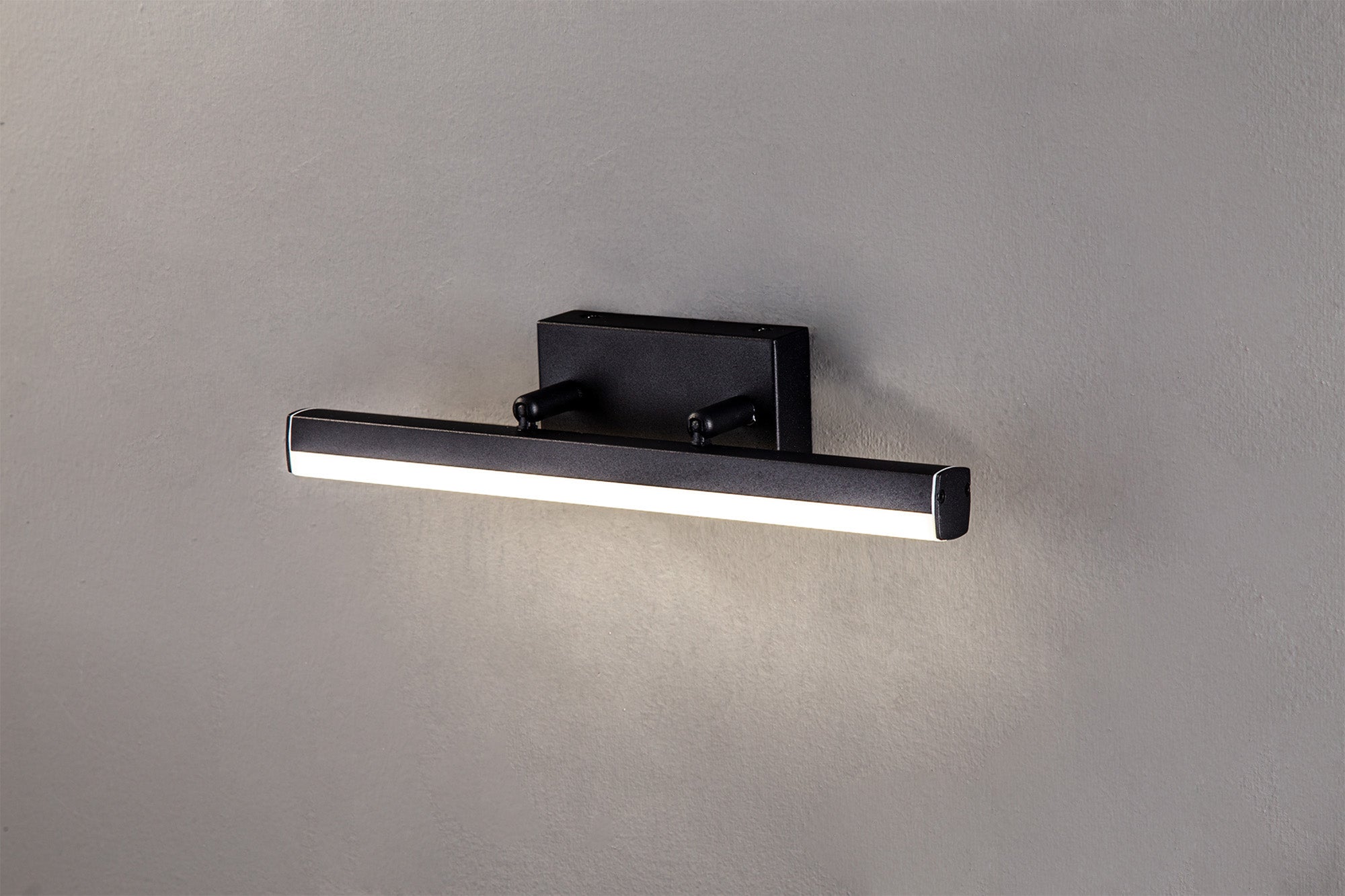 Alexa Wall Lamp Small Adjustable, 1 x 6W LED, 4000K, 612lm, IP44, Sand Black, 3yrs Warranty