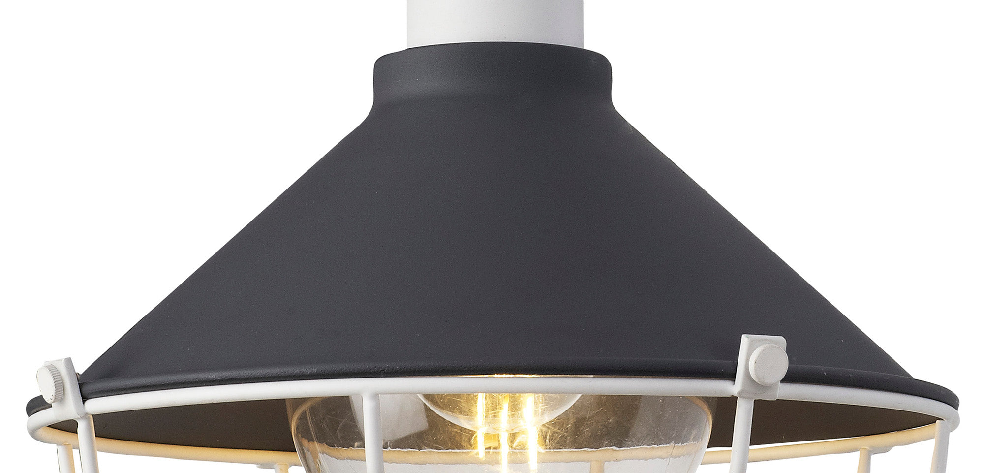 Anika Semi-Flush Ceiling, 1 Light E27, IP65, Anthracite/Matt White, 2yrs Warranty