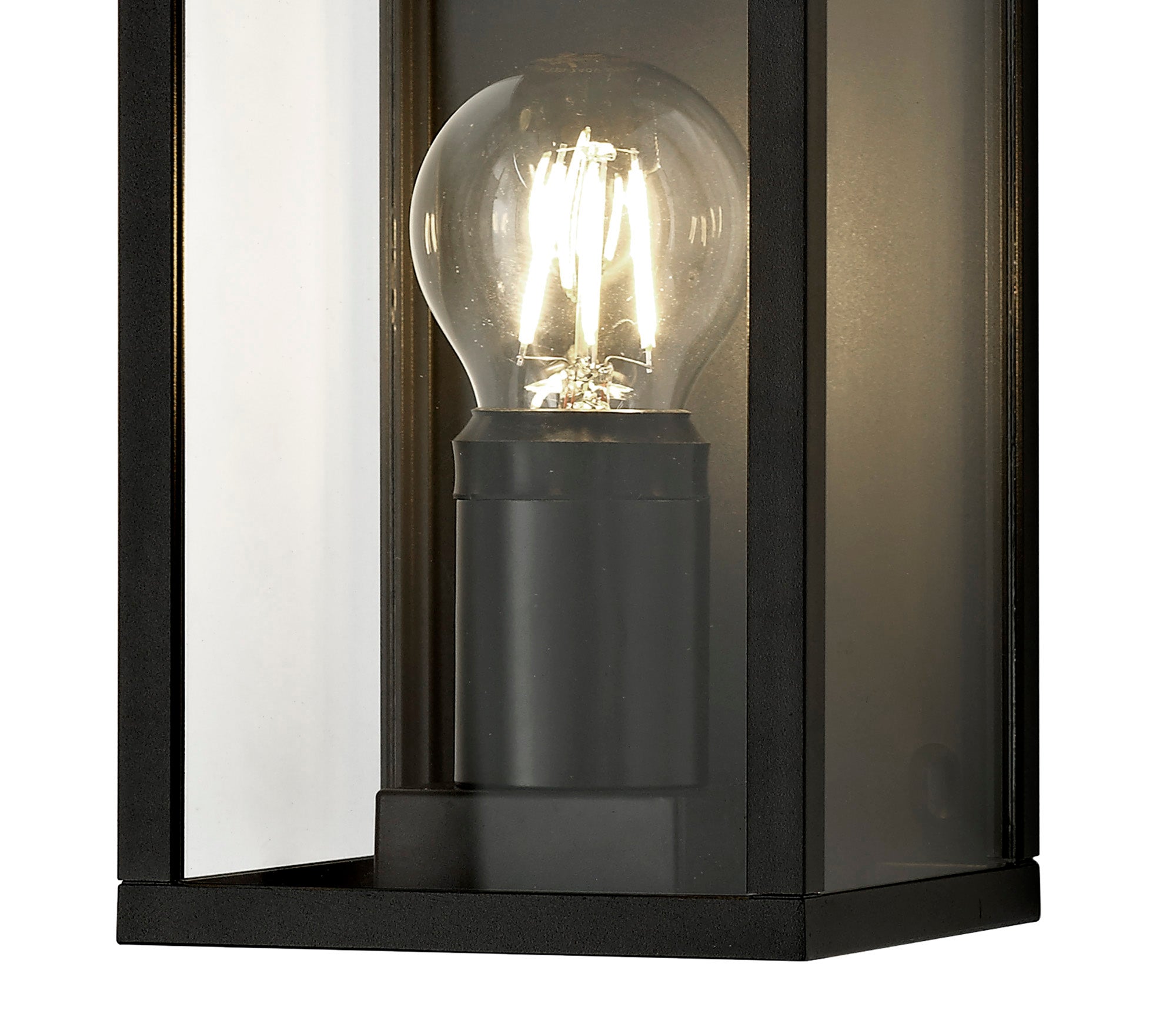 Atam Flush Wall Lamp, 1 x E27, IP54, Graphite Black, 2yrs Warranty