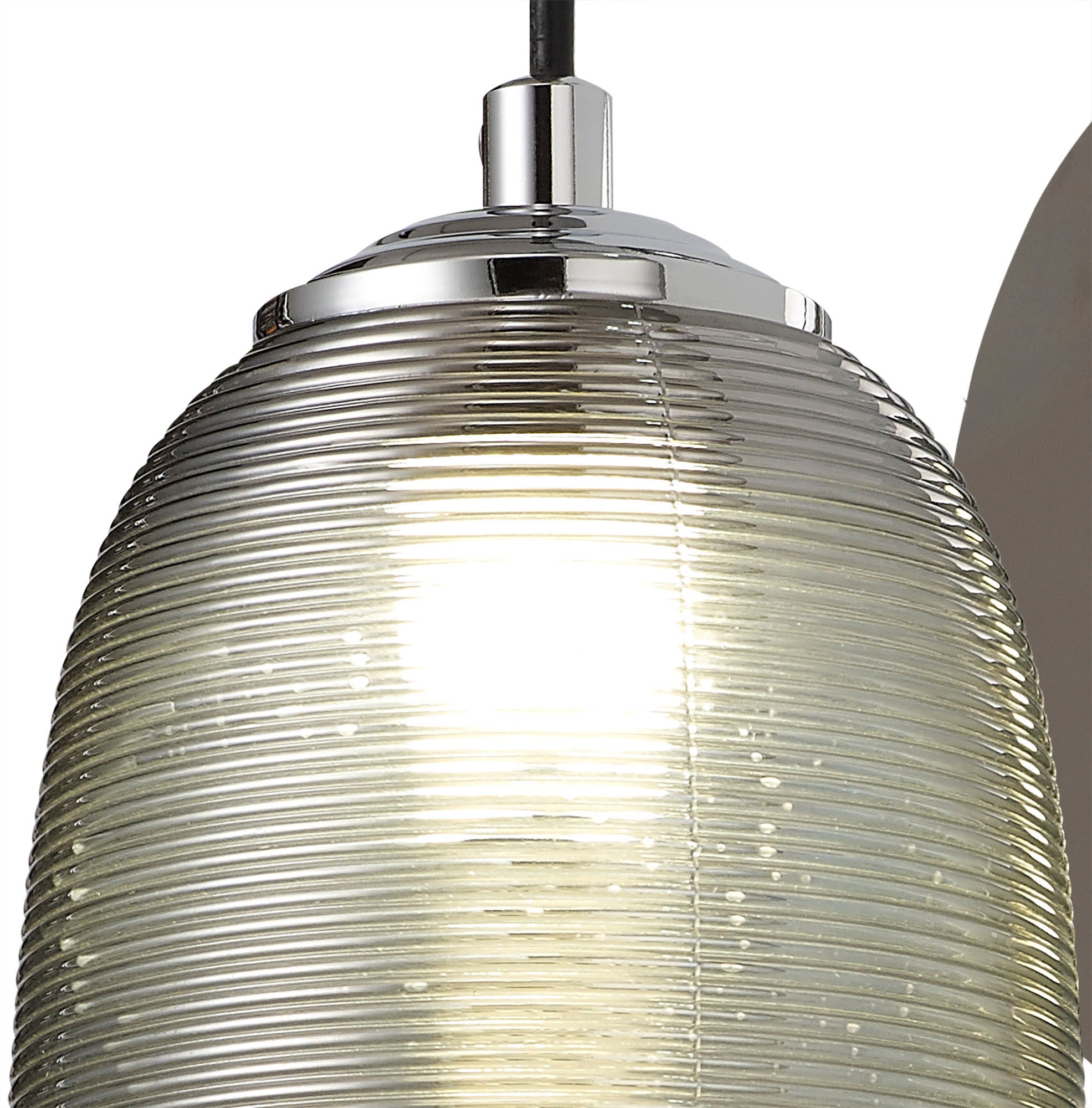 Barton Switched Wall Lamp, 1 x 6W LED, 4000K, 720lm, Polished Chrome/Black With Smoke Glass, 3yrs Warranty
