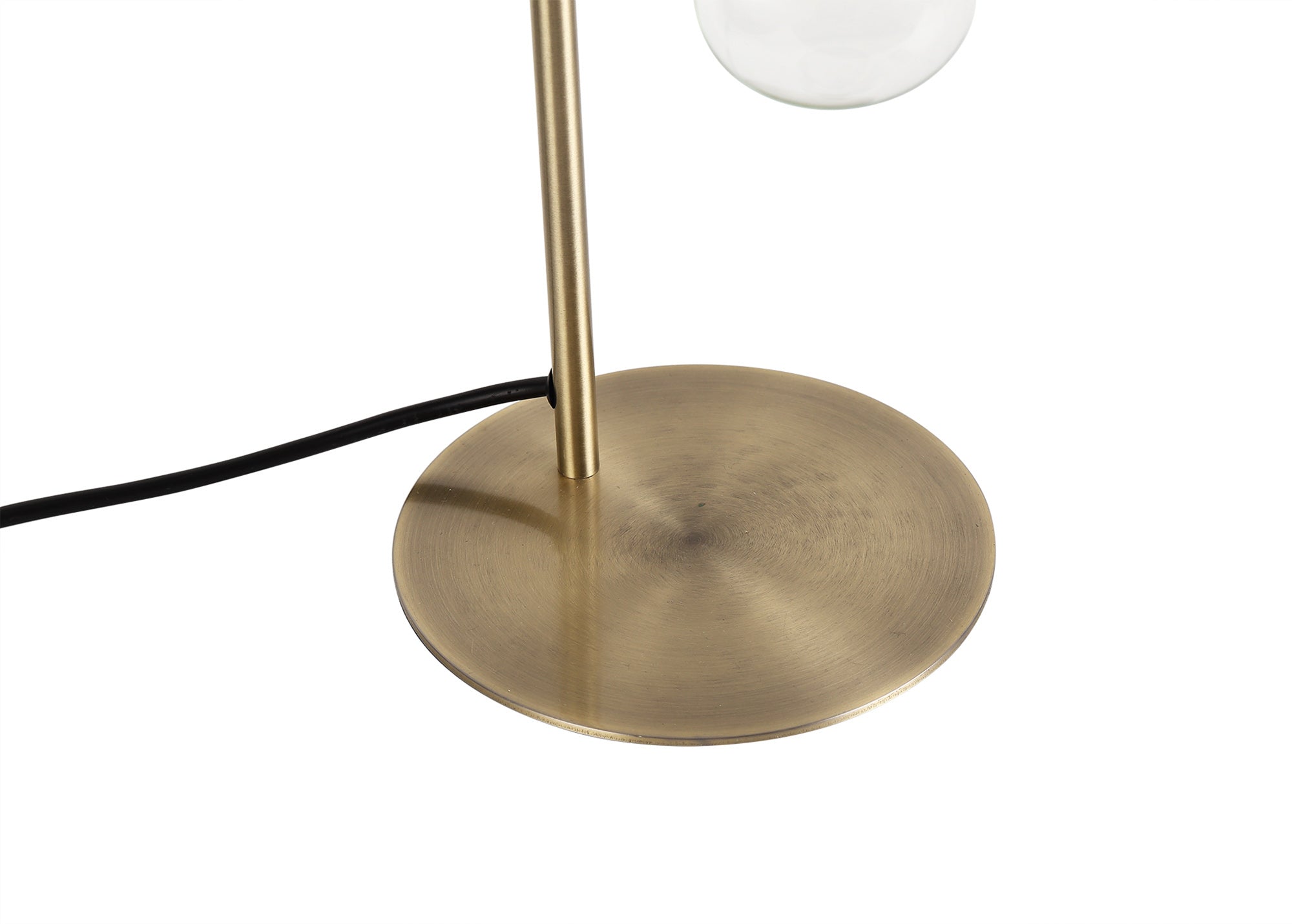 Bohar Table Lamp, 1 x E27, Medium Oak/Antique Brass