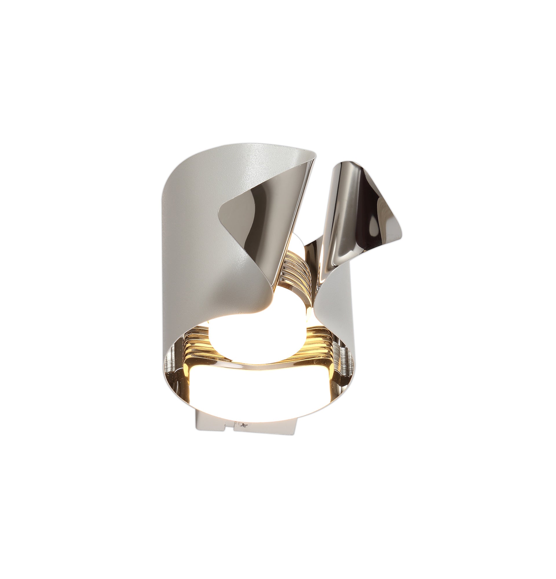 Brice Wall Lamp, 1 x 7W LED, 3000K, 490lm, Sand White/Polished Chrome, 3yrs Warranty