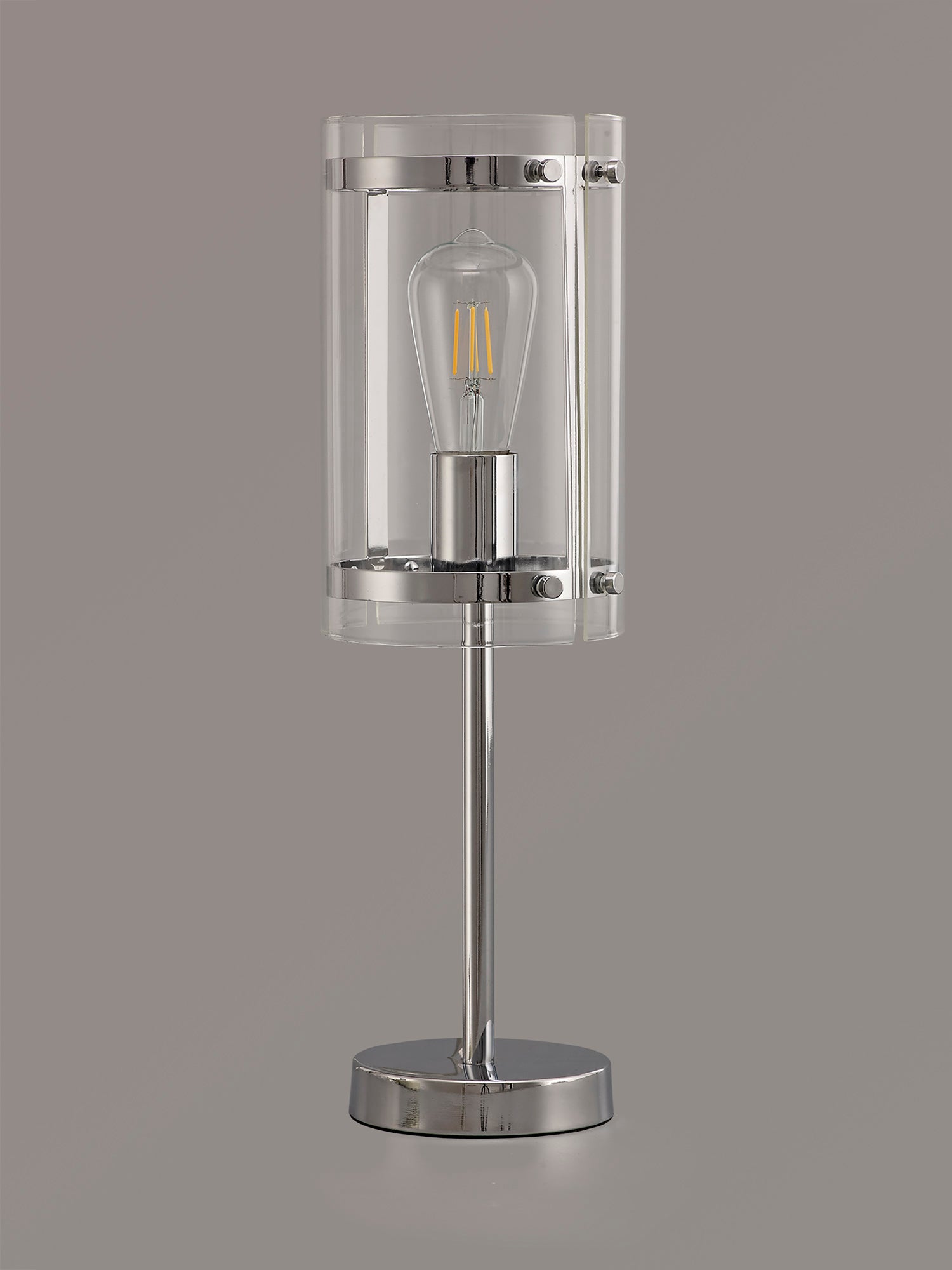 Camden Table Lamp, 1 Light E27, Polished Chrome