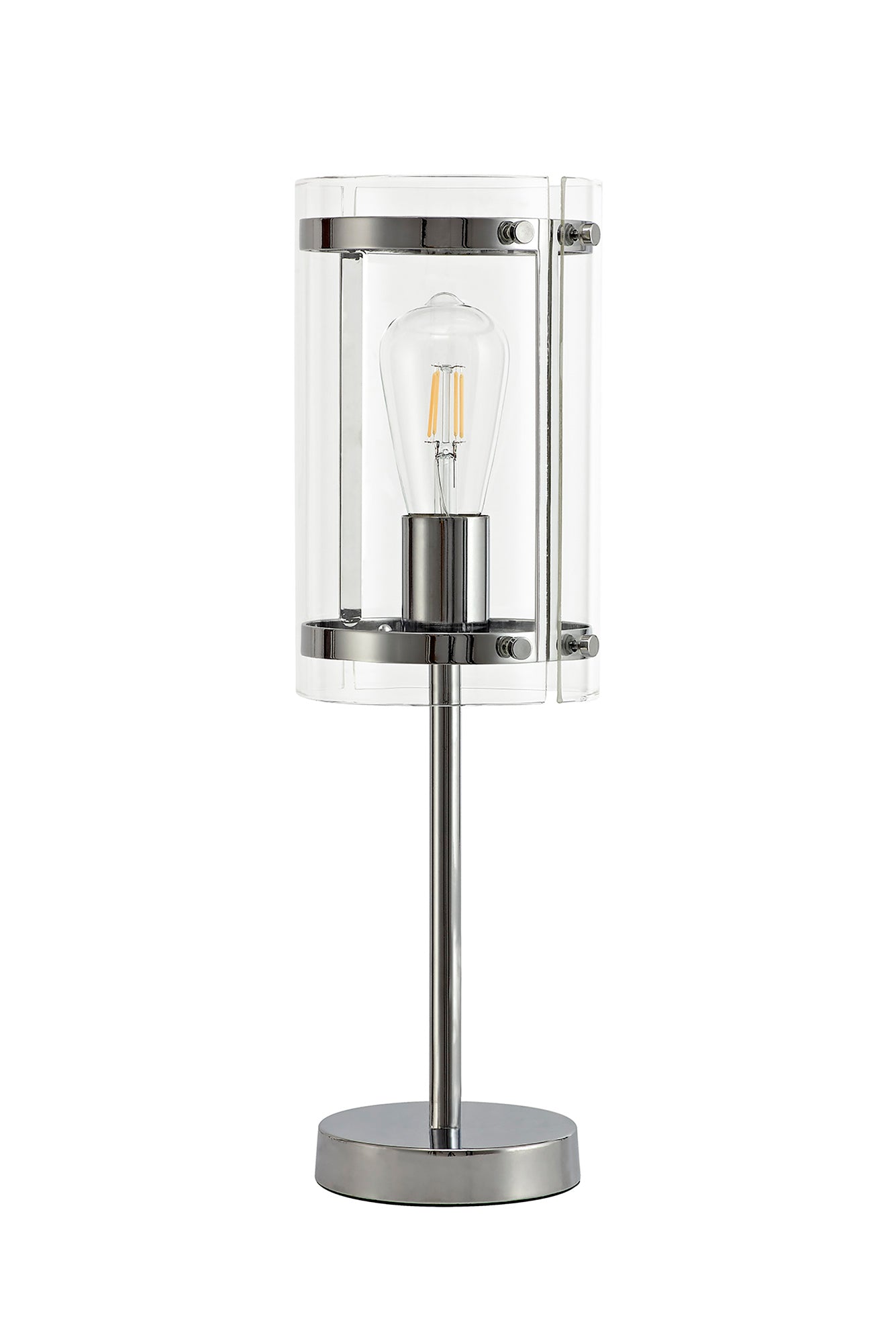 Camden Table Lamp, 1 Light E27, Polished Chrome
