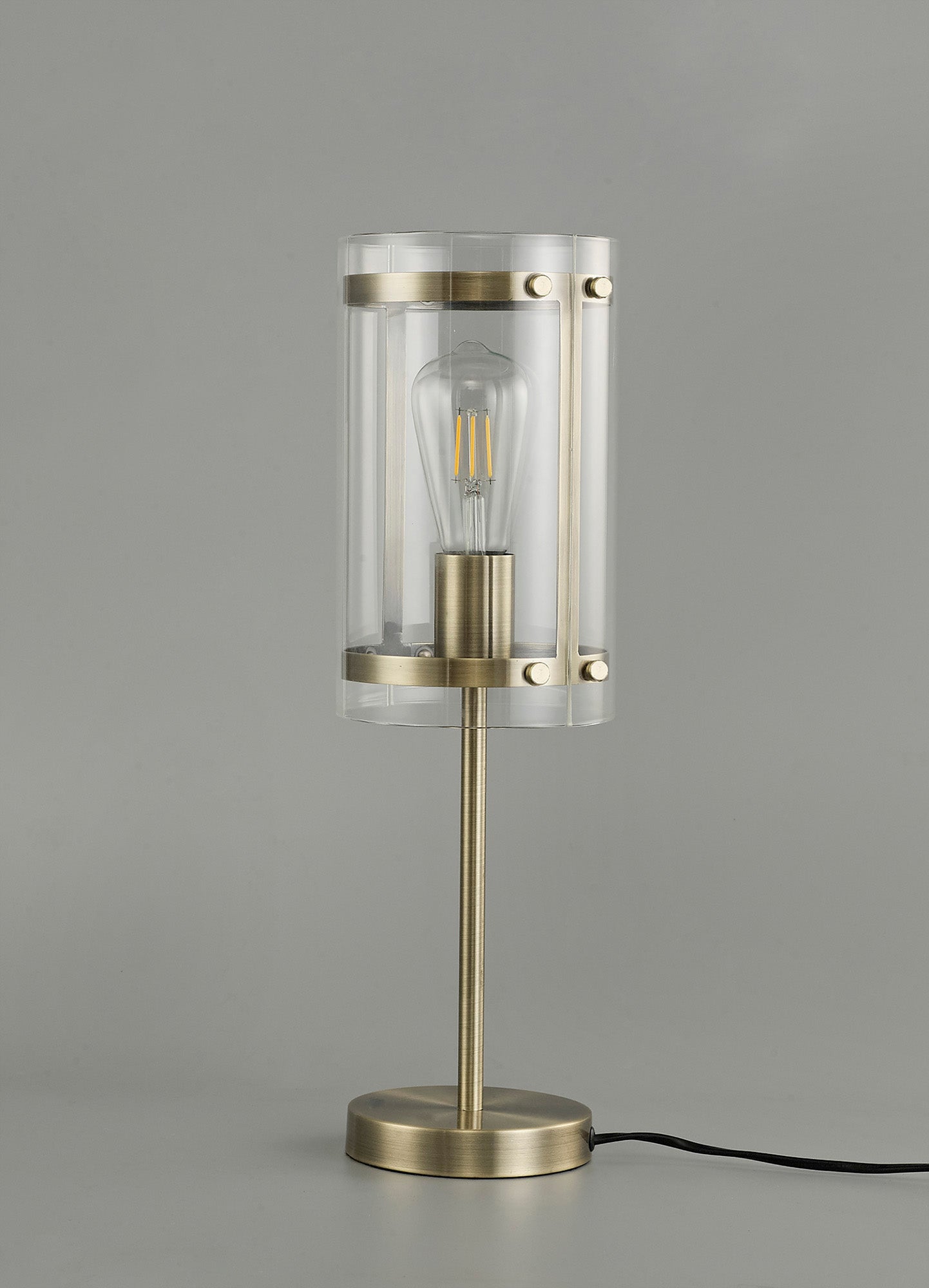 Camden Table Lamp, 1 Light E27, Antique Brass