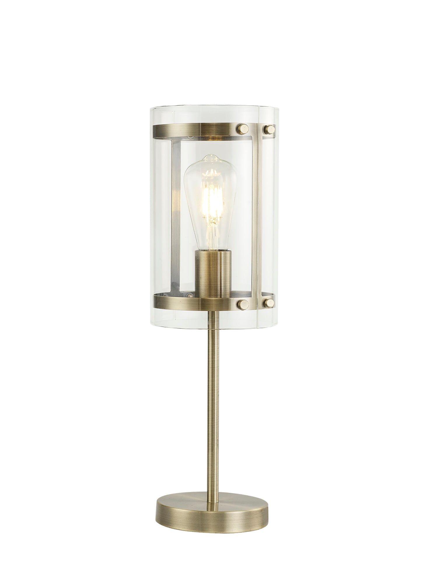 Camden Table Lamp, 1 Light E27, Antique Brass