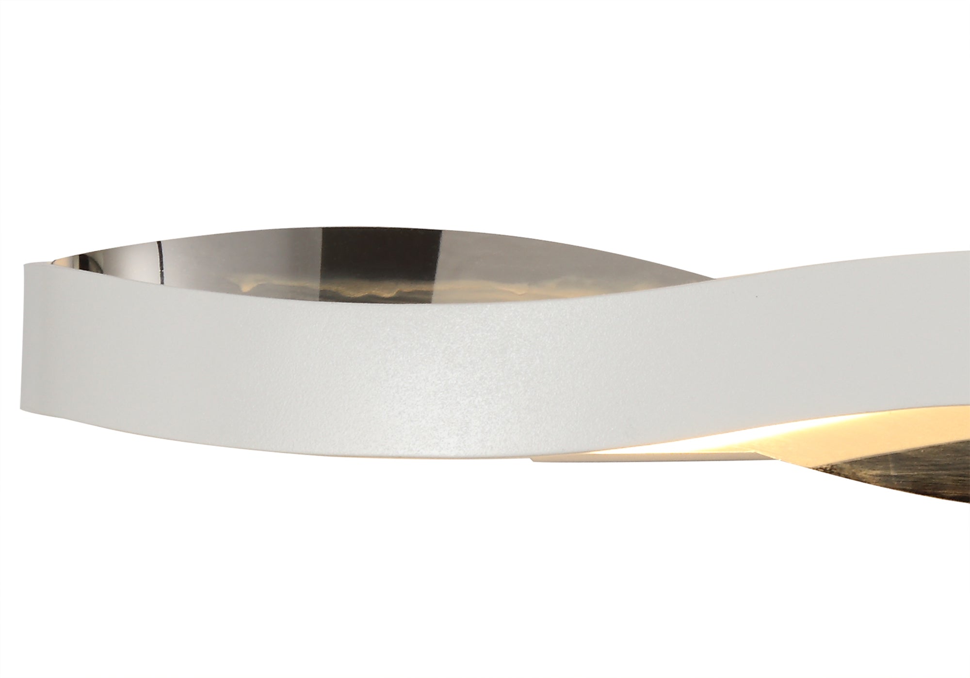 Cervo Wall Lamp, 1 x 6W LED, 3000K, 420lm, Sand White/Polished Chrome, 3yrs Warranty