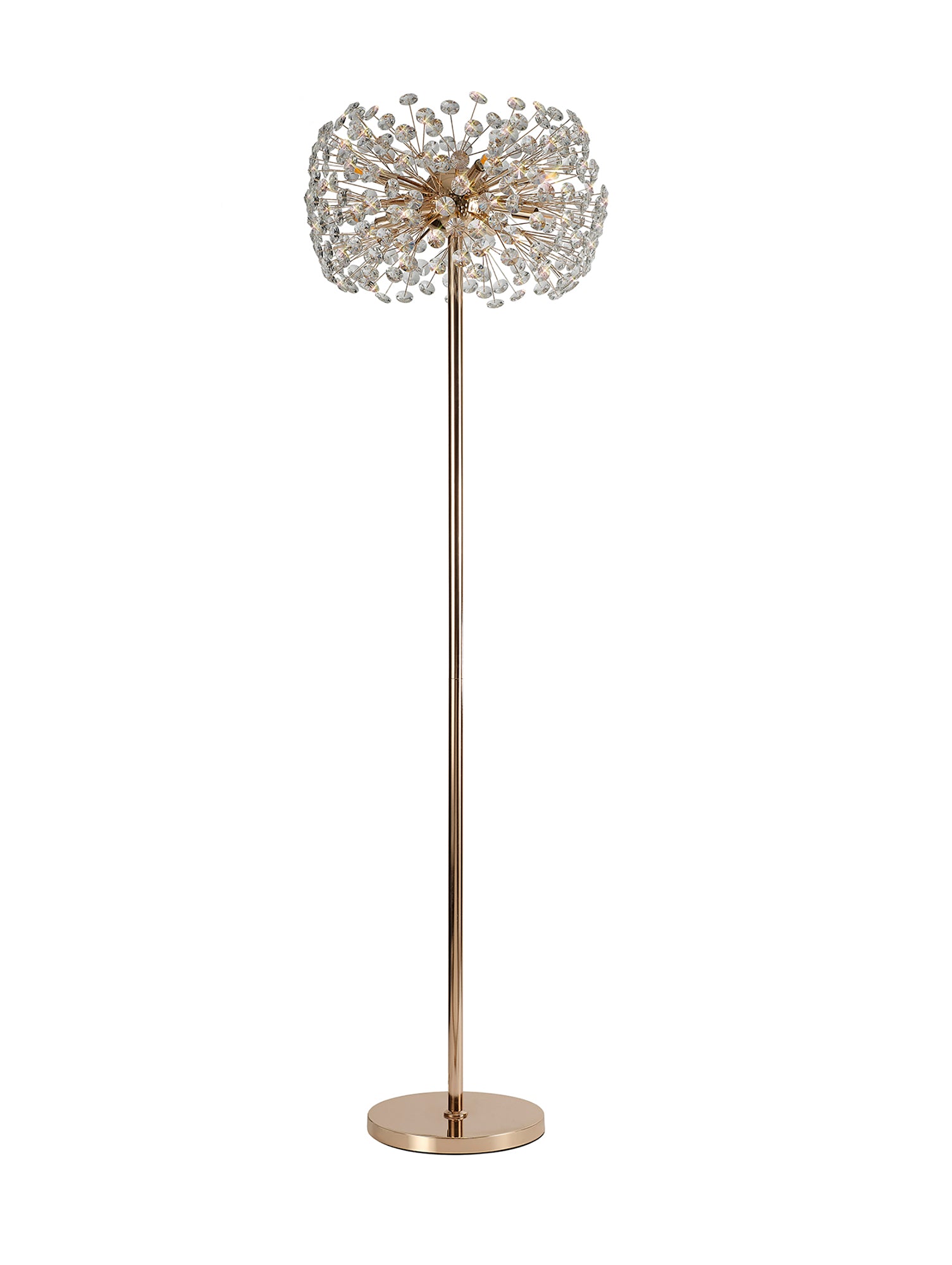 Chakkar Floor Lamp 8 Light G9 French Gold/Crystal