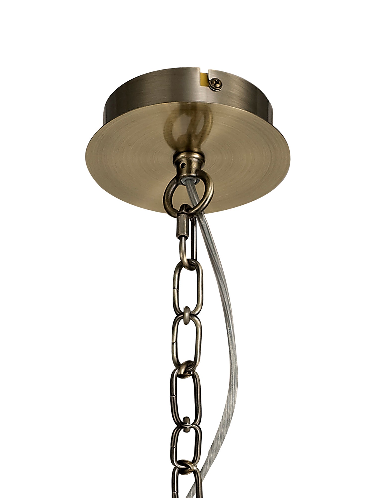 Darlington Pendant/Semi Ceiling, 3 x E14, Antique Brass