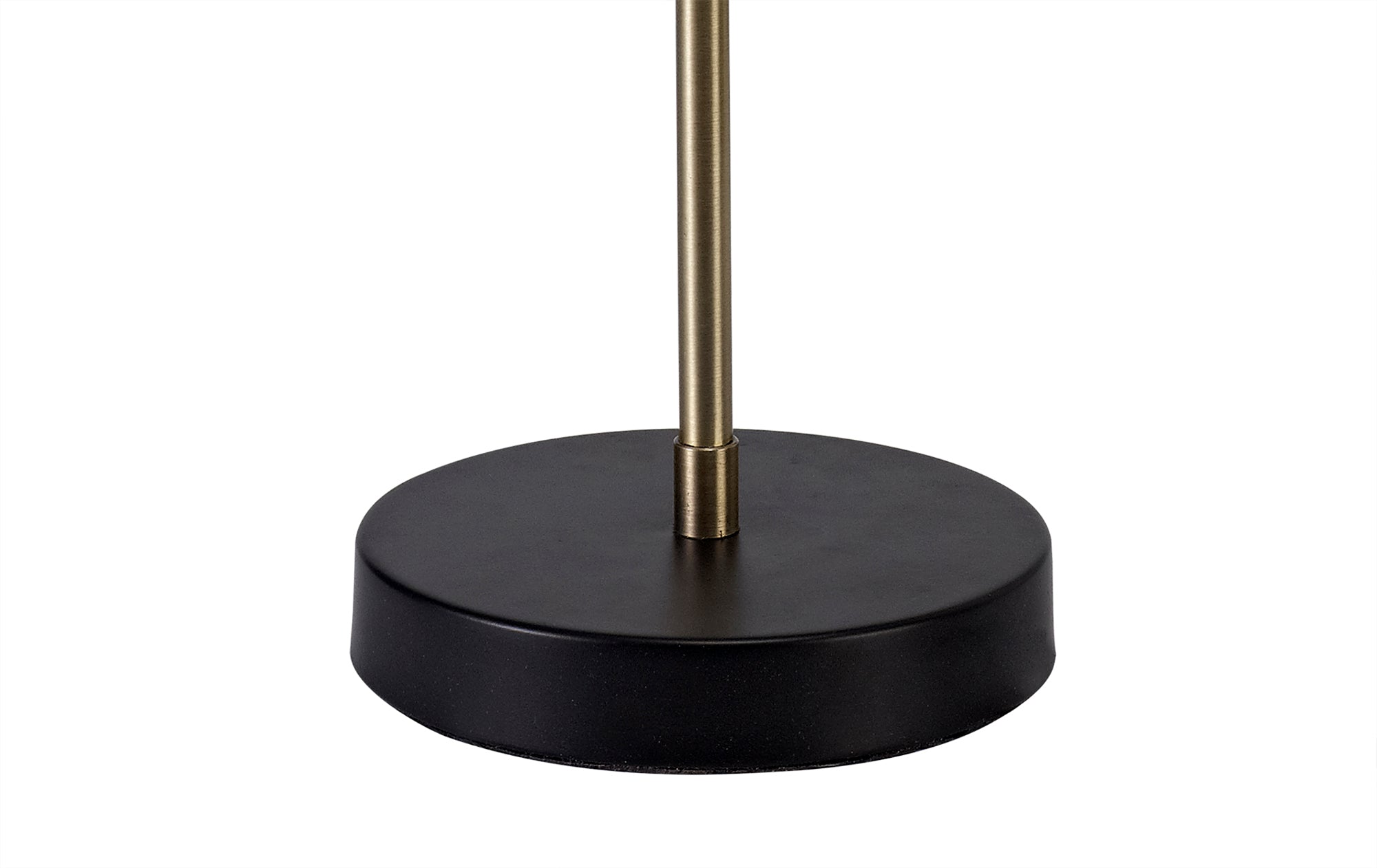 Denon Table Lamp, 2 Light G9, Matt Black/Antique Brass/Cognac Glass