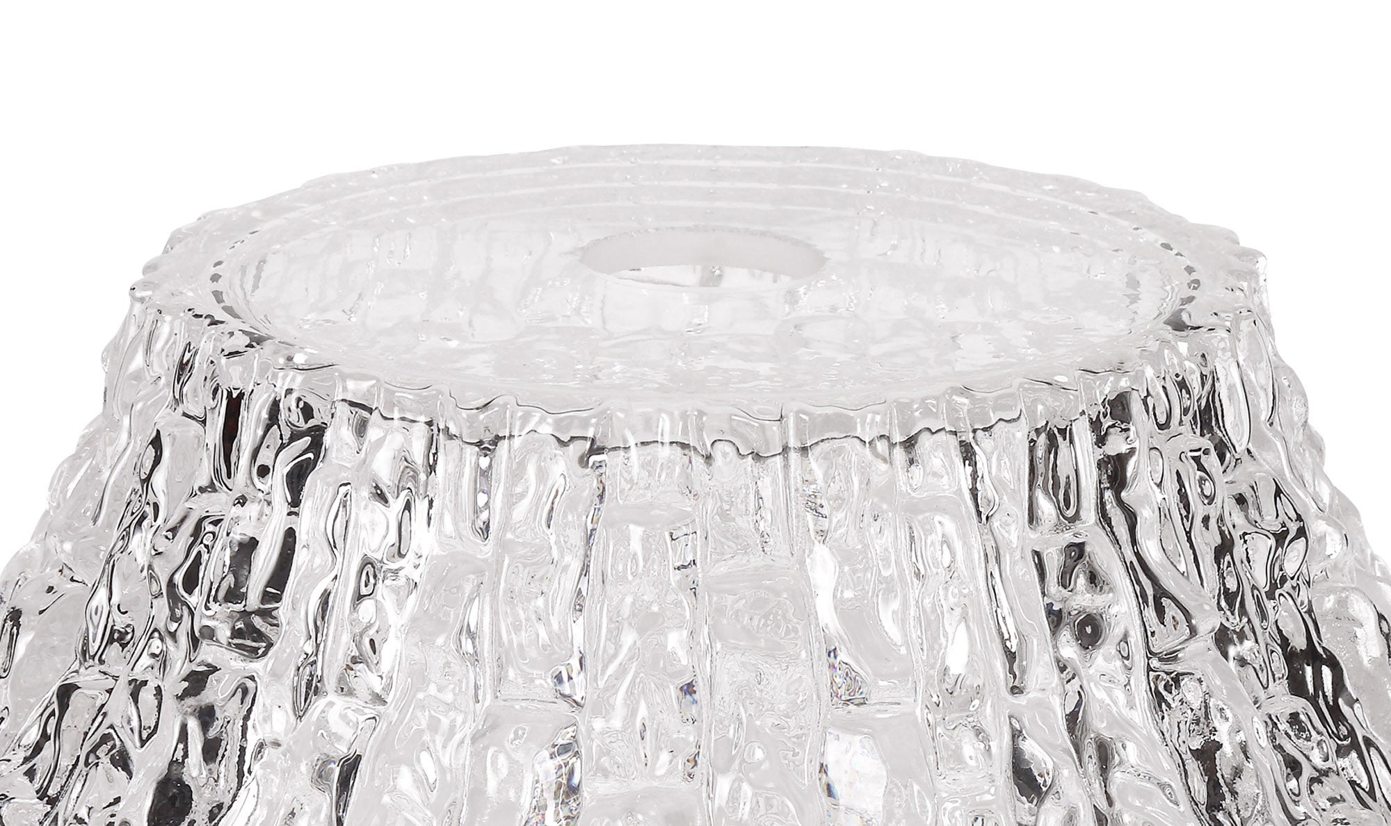 Docker Round 38cm Patterned Clear Glass Lampshade LO180583