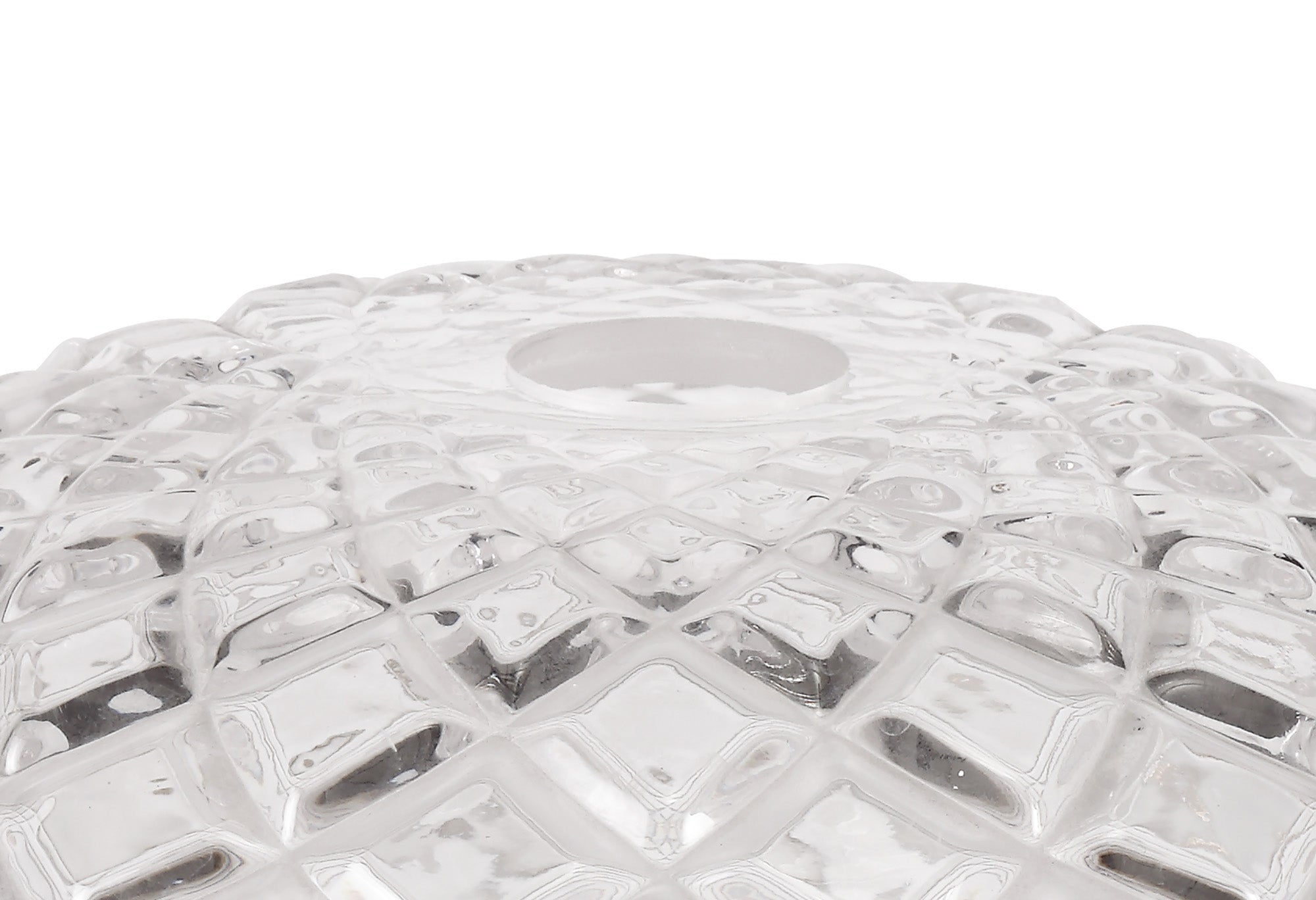 Docker Flat Round 30cm Patterned Clear Glass Lampshade LO180593