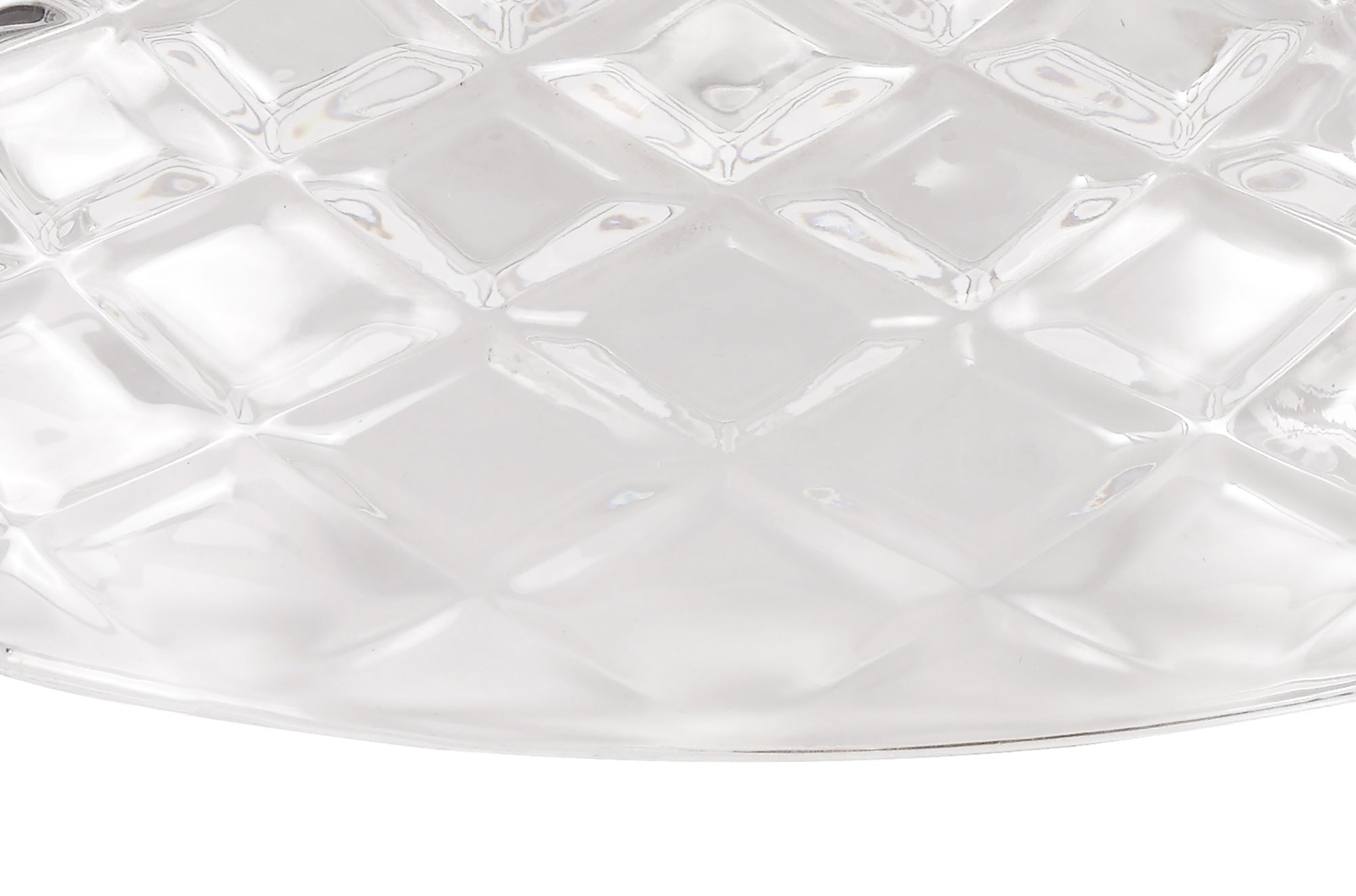 Docker Flat Round 30cm Patterned Clear Glass Lampshade LO180593