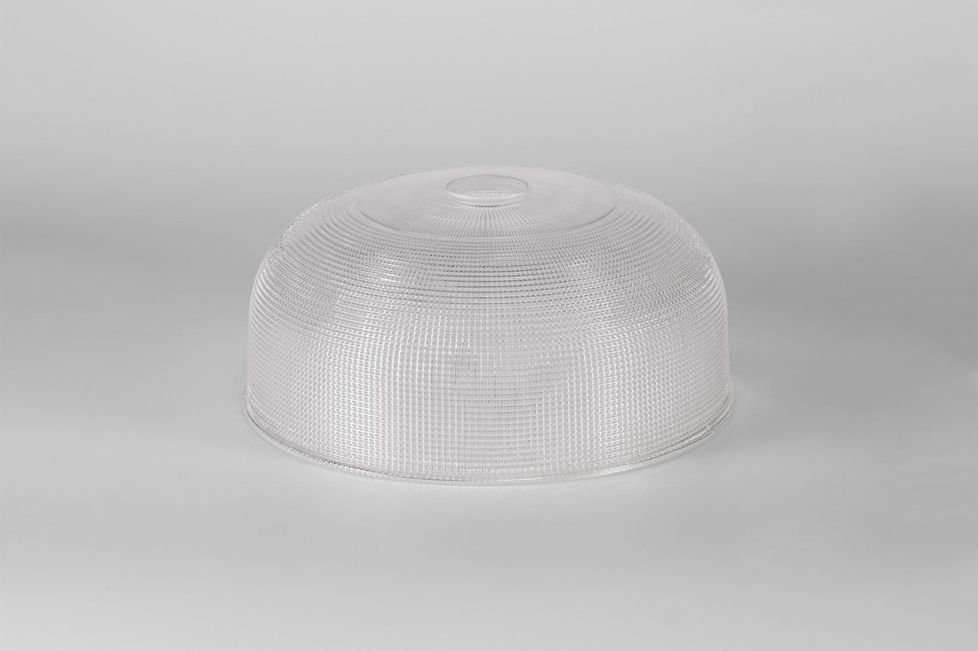Docker Round 26.5cm Prismatic Effect Clear Glass Lampshade LO180603