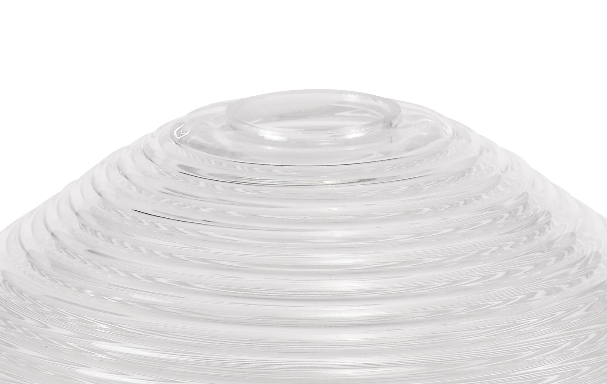 Docker Round 33.5cm Prismatic Effect Clear Glass Lampshade LO181253