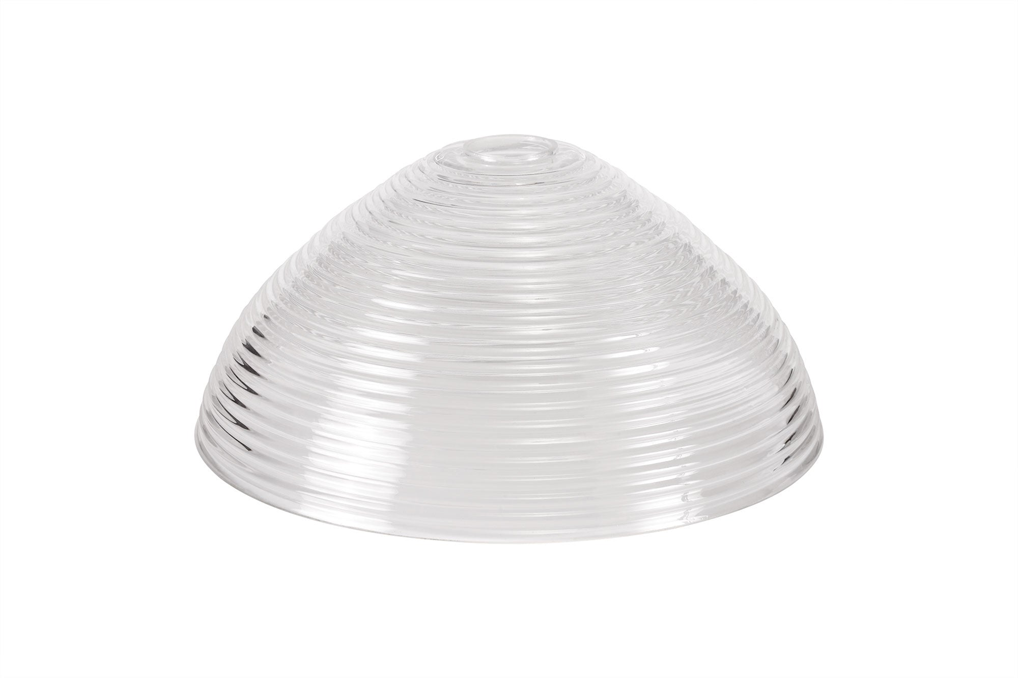 Docker Round 33.5cm Prismatic Effect Clear Glass Lampshade LO181253