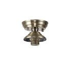 Docker Flush Ceiling Fitting, 1 x E27, Antique Brass LO183073