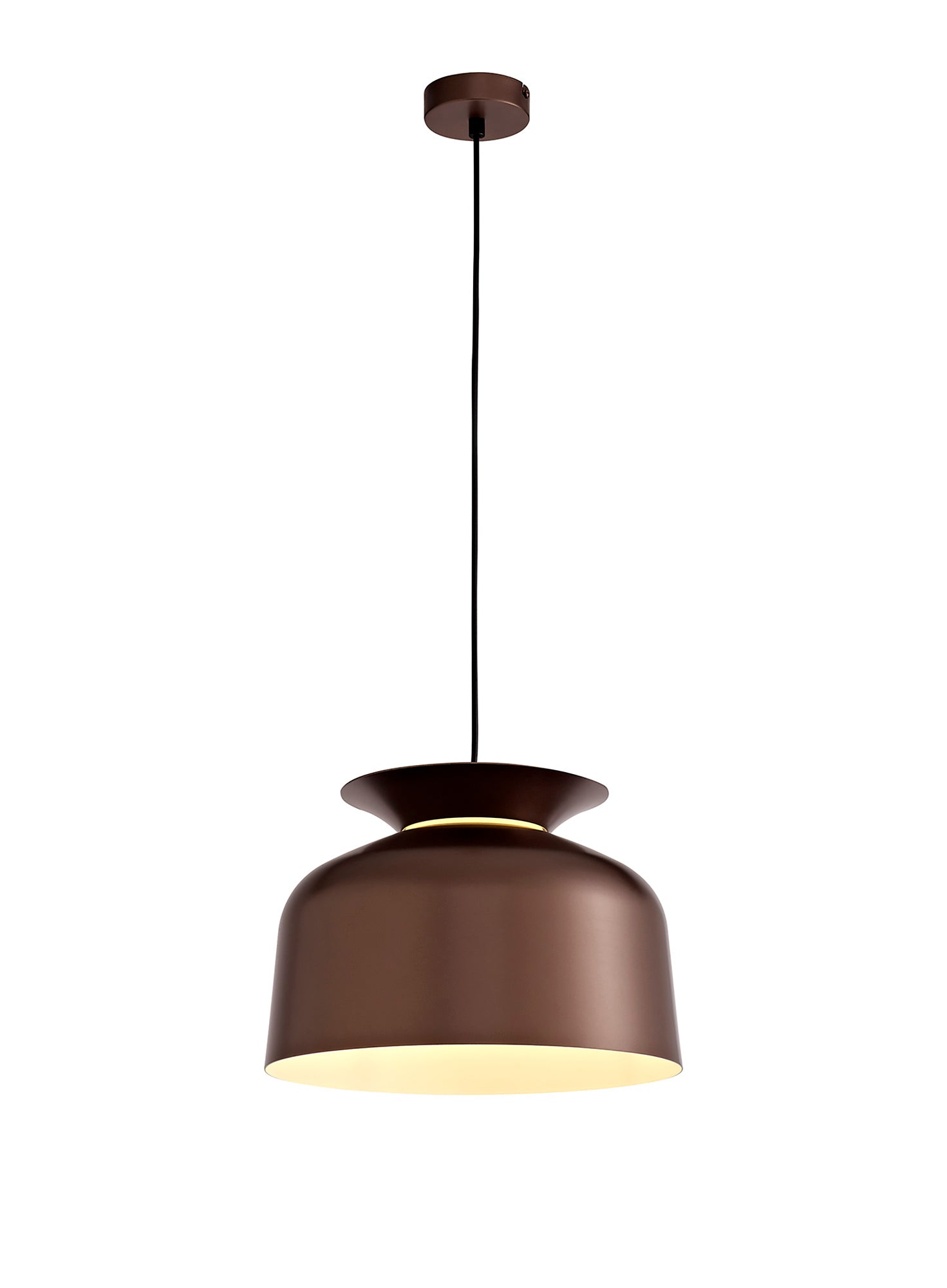 Domas Single Pendant, 1 Light Adjustable E27, Gloss Coffee LO176013